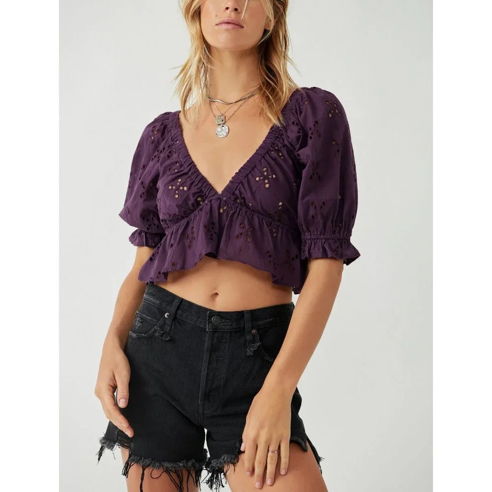 FREE PEOPLE Gardenia Top / Moonscape - Picture 3 of 9